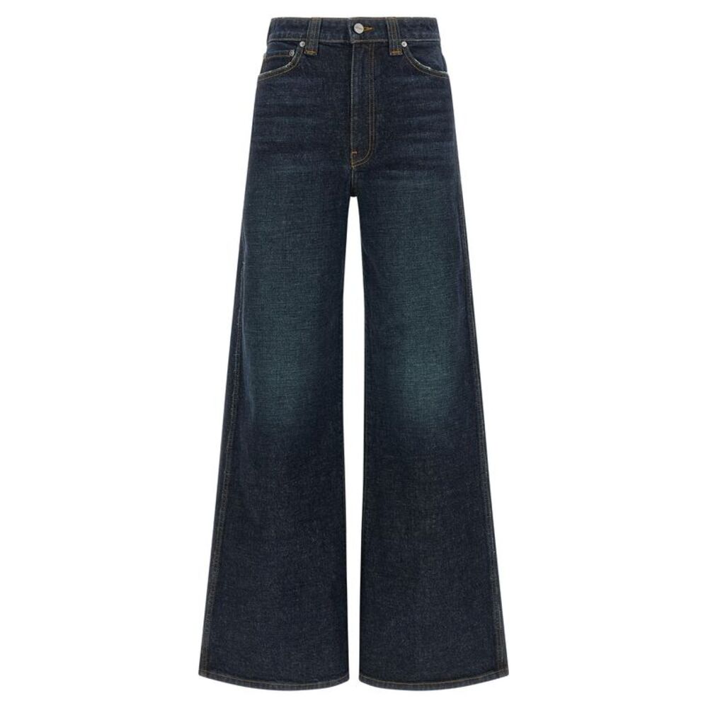 Khaite Blue Cotton Flared Women's Jeans